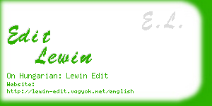 edit lewin business card